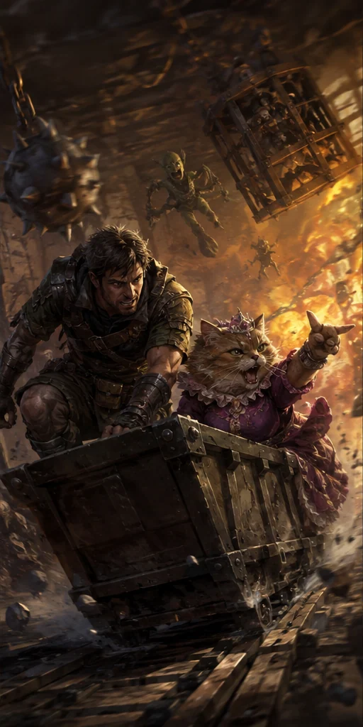 A Parade of Horribles editorial visual: Characters facing the central conflict