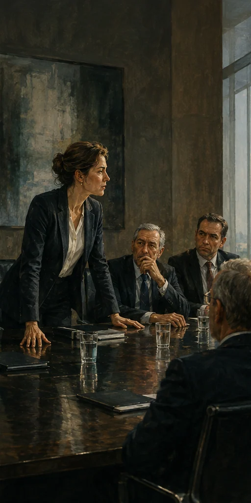 Alleinruhelage editorial visual: Characters facing the central conflict