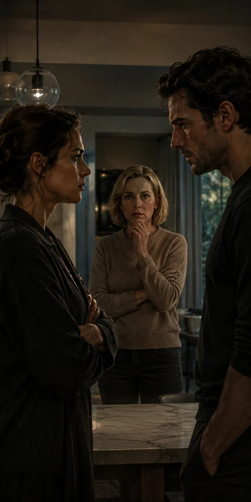 Getting Away with Murder editorial visual: Characters facing the central conflict