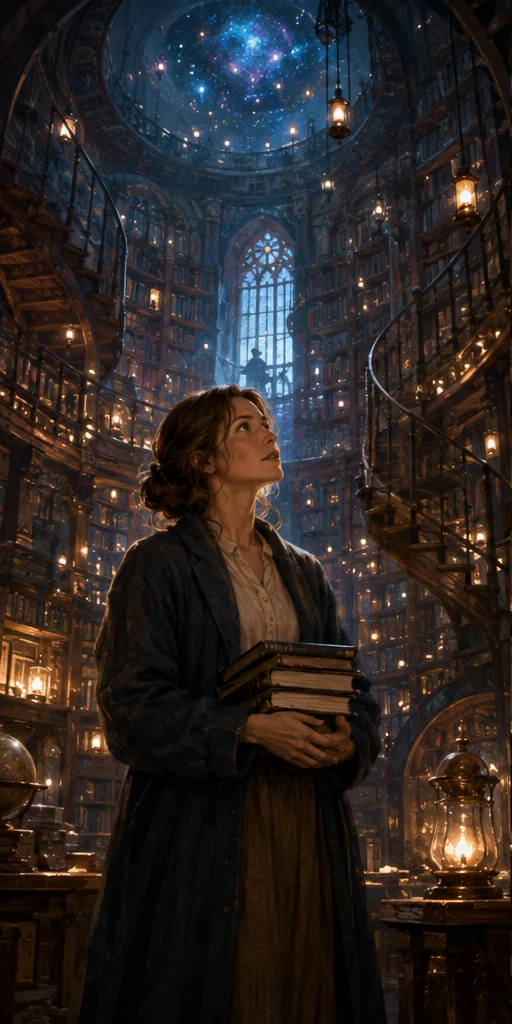 Ms Atkins und die Bibliothek der Träume editorial visual: Story world and signature setting