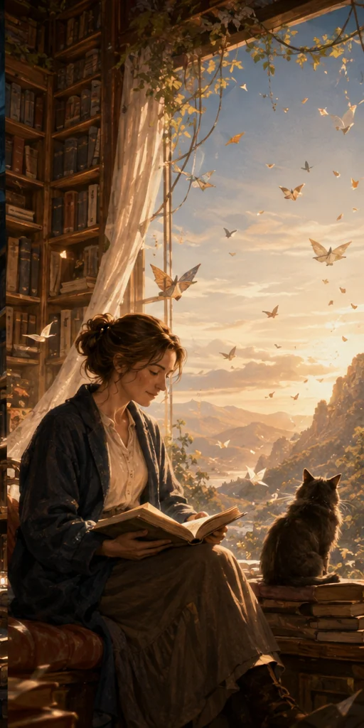 Ms Atkins und die Bibliothek der Träume editorial visual: An emotional turning point