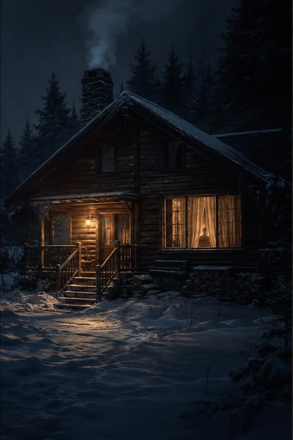 The Crash editorial scene: A deceptively warm cabin deep in a frozen forest